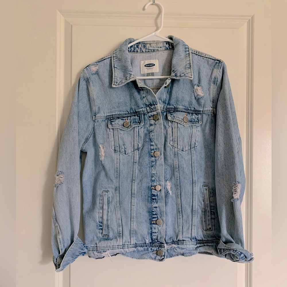 Old Navy Distressed Denim Jacket